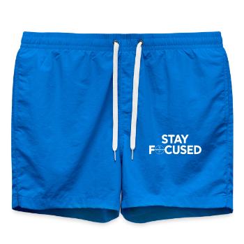 Bleib fokussiert: Zielscheiben-Stil - Badeshorts - Cobalt blue - Vorne - AI Model Male 185 light (185cm)