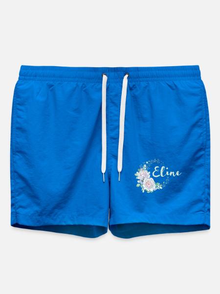 Eline Blumenkranz Aquarell - Badeshorts - Cobalt blue