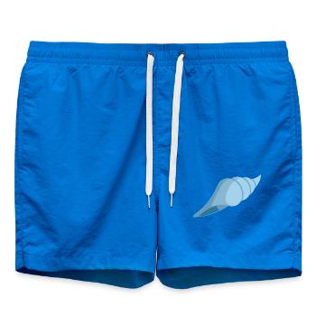 Conception en spirale à coquille bleue - Short de bain - cobalt blue - Devant - AI Model Male 185 light (185cm)