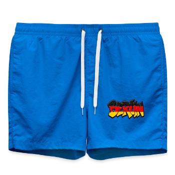 Graffitis berlinois - Short de bain - cobalt blue - Devant - AI Model Male 185 light (185cm)