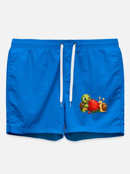Kleiner Schildkrötenfreund und Erdbeerfreude - Badeshorts - Cobalt blue