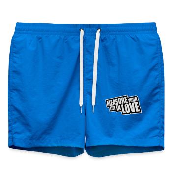 Measure Your Life In Love Inspirierend Liebe Logo - Badeshorts - Cobalt blue - Vorne - AI Model Male 185 light (185cm)