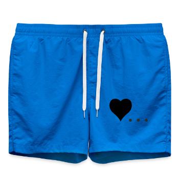 Cœur à trois points – Conception de symboles - Short de bain - cobalt blue - Devant - AI Model Male 185 light (185cm)