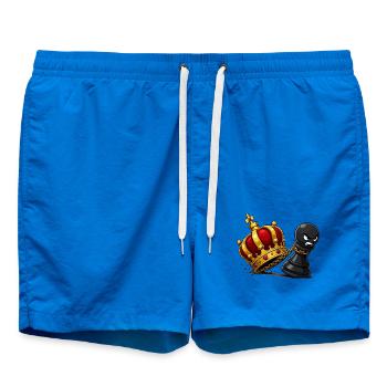 Roi de la Collision de la Couronne contre Espion Paysan - Short de bain - cobalt blue - Devant - AI Model Male 185 light (185cm)