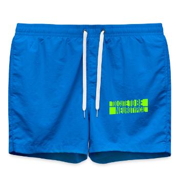 Too Cute To Be Neurotypical Lustig Autismus Logo - Badeshorts - Cobalt blue - Vorne - AI Model Male 185 light (185cm)