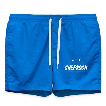 Chefkoch Kochen - Badeshorts - Cobalt blue - Vorne - AI Model Male 185 light (185cm)