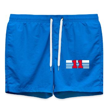 Numéro 11 France - Short de bain - cobalt blue - Devant - AI Model Male 185 light (185cm)