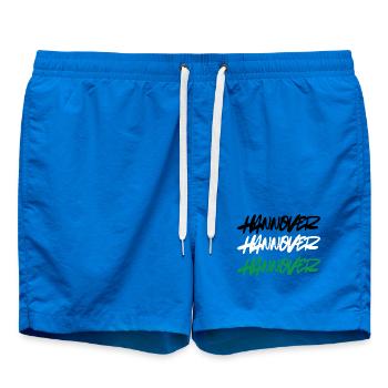 Hanover Double Graffiti Style - Swim Trunks - cobalt blue - Front - AI Model Male 185 light (185cm)