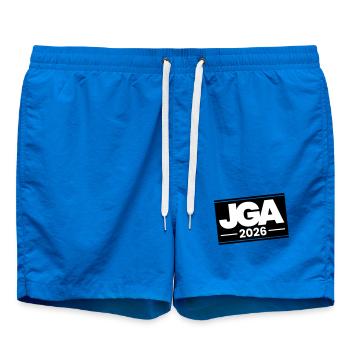 Jga 2026 Bachelor Party - Swim Trunks - cobalt blue - Front - AI Model Male 185 light (185cm)