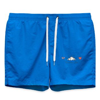 Mountains Heal the Heart | Hiking & Outdoor Design - Swim Trunks - cobalt blue - Front - AI Model Male 185 light (185cm)