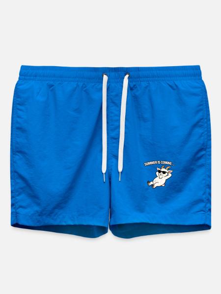 Entspannter Sommerbock mit Sonnenbrille - Badeshorts - Cobalt blue