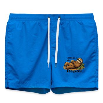 Paresseux Détendu Sur Feuilles - Short de bain - cobalt blue - Devant - AI Model Male 185 light (185cm)