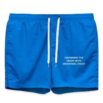 Homestead Manager Industrial Might - Swim Trunks - cobalt blue - Front - AI Model Male 185 light (185cm)