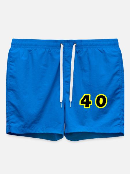 40 Number Symbol - Swim Trunks - cobalt blue