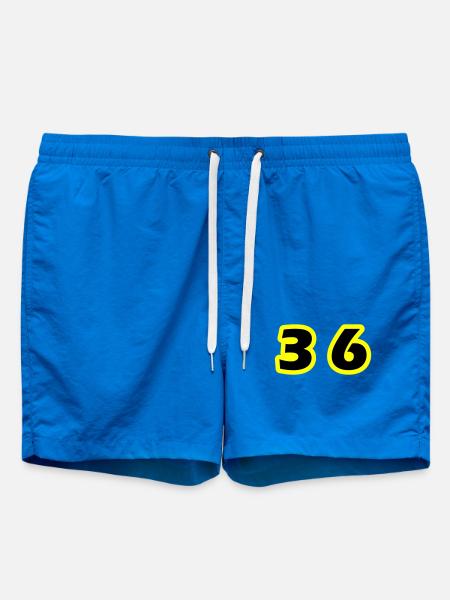 36 Number Symbol - Swim Trunks - cobalt blue