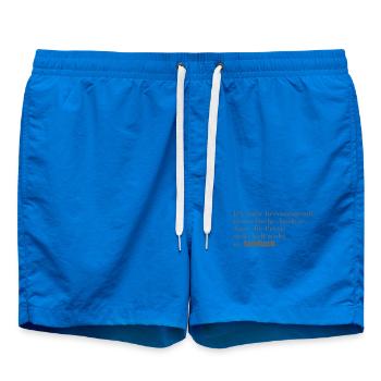 Theoretisches Wissen vs. Praxis - Badeshorts - Cobalt blue - Vorne - AI Model Male 185 light (185cm)