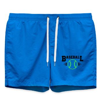Balle de baseball néon avec points illuminés - Short de bain - cobalt blue - Devant - AI Model Male 185 light (185cm)