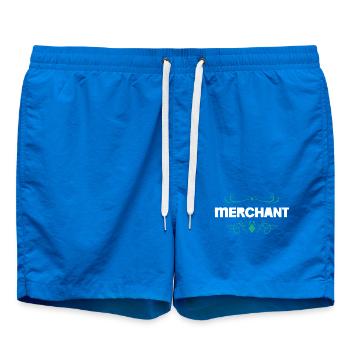 Profession de commerçant - Short de bain - cobalt blue - Devant - AI Model Male 185 light (185cm)