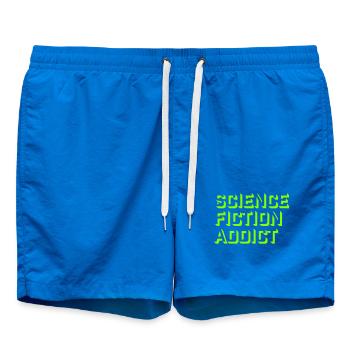 Citation d’amateur de science-fiction accro à la science-fiction - Short de bain - cobalt blue - Devant - AI Model Male 185 light (185cm)