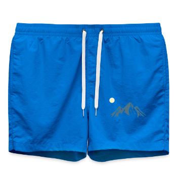 Lever de soleil en silhouette de montagne - Short de bain - cobalt blue - Devant - AI Model Male 185 light (185cm)