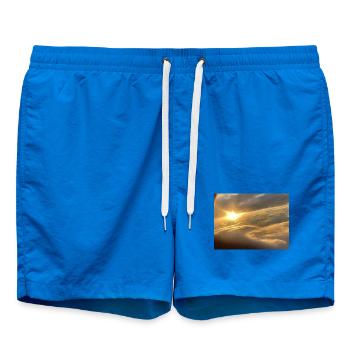 Sunlight over a sea of clouds - Swim Trunks - cobalt blue - Front - AI Model Male 185 light (185cm)
