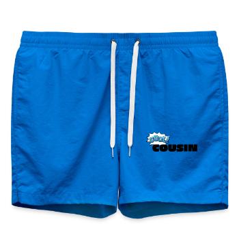 Lettrage de cousin cool pour le cousin cool - Short de bain - cobalt blue - Devant - AI Model Male 185 light (185cm)