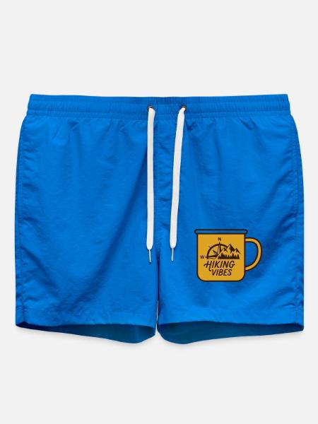 Wanderlust Mug Compass Logo - Swim Trunks - cobalt blue