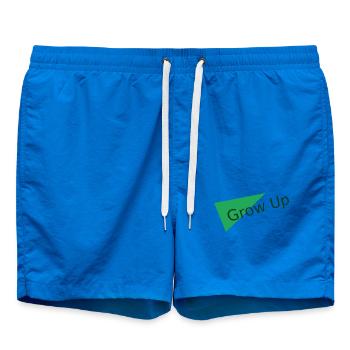 Motif du triangle vert grandissant - Short de bain - cobalt blue - Devant - AI Model Male 185 light (185cm)