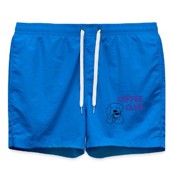 Illustration de chien du Coffee Club - Short de bain - cobalt blue - Devant - AI Model Male 185 light (185cm)
