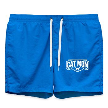 Cat Mom Vintage Wappen - Badeshorts - Cobalt blue - Vorne - AI Model Male 185 light (185cm)