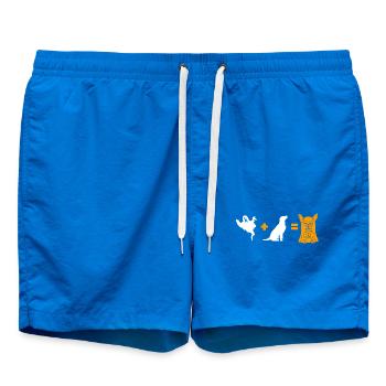 Funny Halloween Dog Ghost - Halloween Dog - Badeshorts - Cobalt blue - Vorne - AI Model Male 185 light (185cm)