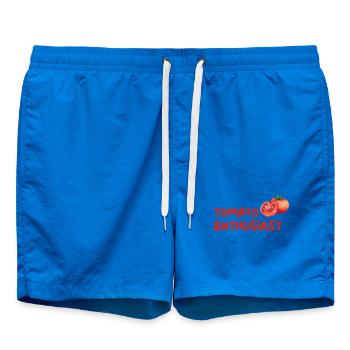 Tomato Enthusiast Graphic Tee - Badeshorts - Cobalt blue - Vorne - AI Model Male 185 light (185cm)