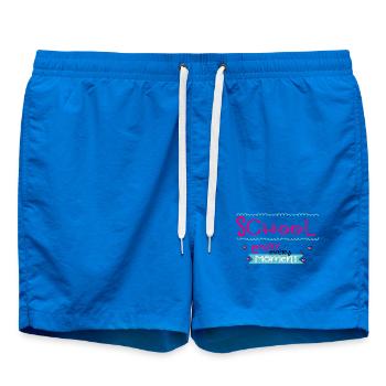 Schule - Badeshorts - Cobalt blue - Vorne - AI Model Male 185 light (185cm)