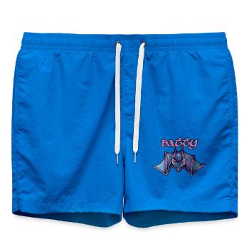 Batty Night Bat-Fledermaus-Illustration - Badeshorts - Cobalt blue - Vorne - AI Model Male 185 light (185cm)