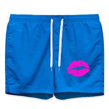 Lip Kiss Neon Pink - Swim Trunks - cobalt blue - Front - AI Model Male 185 light (185cm)