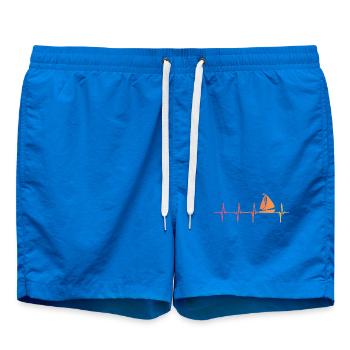 Sunset Sailing Boat Heartbeat Sail - Badeshorts - Cobalt blue - Vorne - AI Model Male 185 light (185cm)