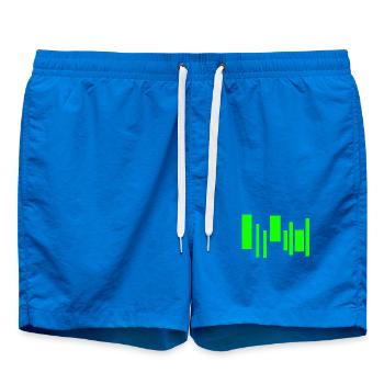 Neon Equalizer Rhythm - Badeshorts - Cobalt blue - Vorne - AI Model Male 185 light (185cm)