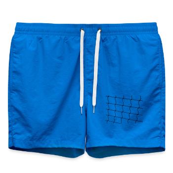 Netz aus Strick mit Knoten - Badeshorts - Cobalt blue - Vorne - AI Model Male 185 light (185cm)