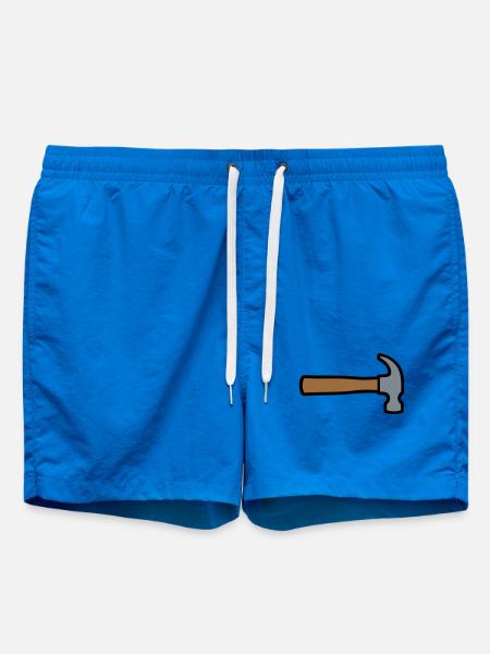 Carpenter's Hammer Tool Icon - Swim Trunks - cobalt blue