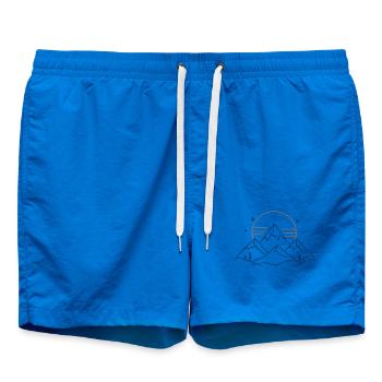 Mountain landscape with sun - Swim Trunks - cobalt blue - Front - AI Model Male 185 light (185cm)