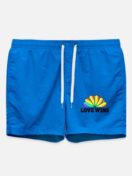Love Wins - Rainbow Statement Design - Short de bain - cobalt blue