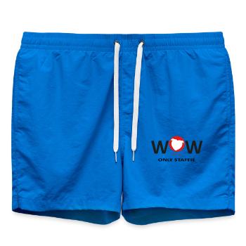 Staffies wow - 040 - Swim Trunks - cobalt blue - Front - AI Model Male 185 light (185cm)