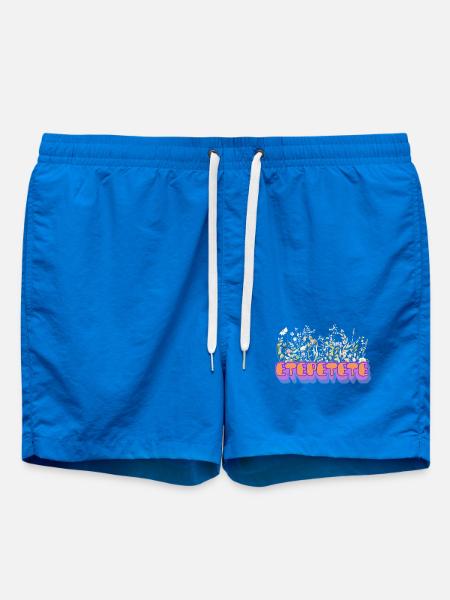 Etepetete Floral Design - Swim Trunks - cobalt blue