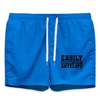 Humour des adages antilopes - Short de bain - cobalt blue - Devant - AI Model Male 185 light (185cm)
