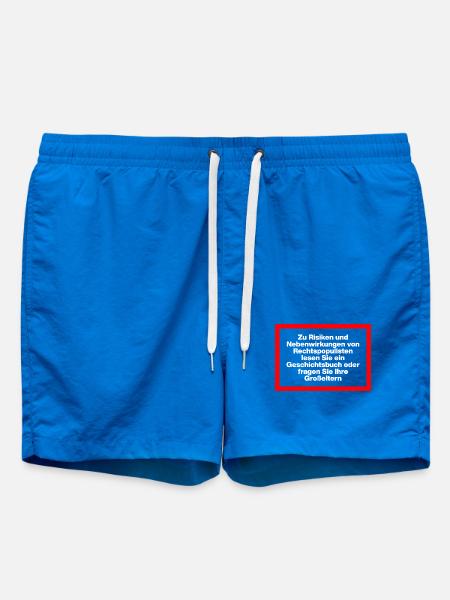 RISIKEN UND NEBENWIRKUNGEN VON RECHTSPOPULISTEN - Badeshorts - Cobalt blue