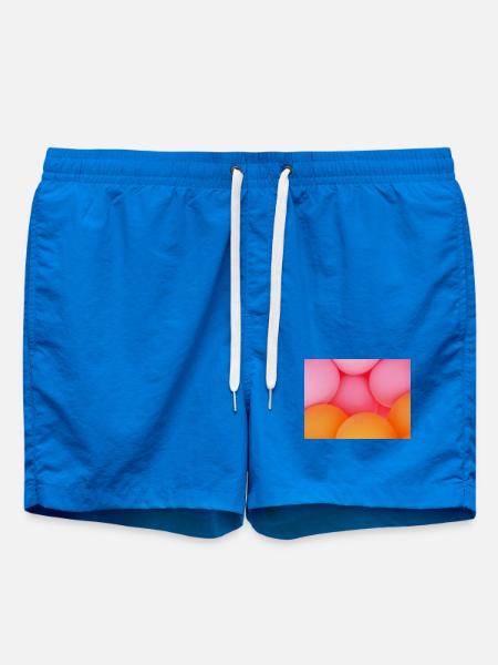 Brightly coloured balloons in orange pastel colours - Swim Trunks - cobalt blue