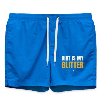 Dirt Is My Glitter Gardening - Swim Trunks - cobalt blue - Front - AI Model Male 185 light (185cm)