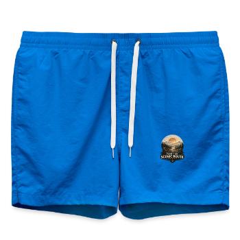 Take the Scenic Route – And Explore - Swim Trunks - cobalt blue - Front - AI Model Male 185 light (185cm)