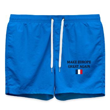 Make Europe Great Again – France - Swim Trunks - cobalt blue - Front - AI Model Male 185 light (185cm)