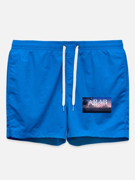 Nachtstadt Neon Panorama - Badeshorts - Cobalt blue
